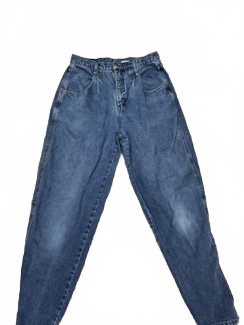 Vintage Avenue Vintage Blue Denim High-Rise Tapered Jeans Size 12